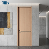 Portes intérieures JHK-MD82 en promotion aux États-Unis, étanches, à grain de bois simulé, avec panneau en aluminium alvéolé et surface en PET PVC