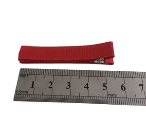 Haarclip van alligatorleer met antislip grosgrain lint, zonder tanden - Product Image 1