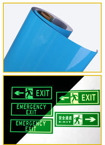 Yırtılabilir yazdırılabilir yansıtıcı malzeme fotolüminesan sarı-yeşil aydınlık Film aydınlık Film işaretleri güvenlik parlak çubuk kolye tabela - Product Image 2