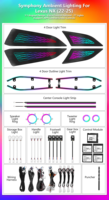 Kit d'éclairage LED d'ambiance dynamique 64 couleurs pour l'intérieur de voiture Lexus NX 250 350 350H 2022-2025 – Accessoires de mise à niveau