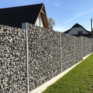 Buiten Schanskorf Stenen Mand Muur Met Cover Tuin Spiralen Gaasdoos Wal Draad Kooi Rock Muur Gelaste Schanskorf Doos