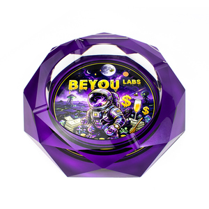 Cenicero Redondo de Acrílico BEYOU LABS con Diseño Novedoso de Astronauta Espacial, Soporte para Ceniza para Escritorio del Hogar - Product Image 4