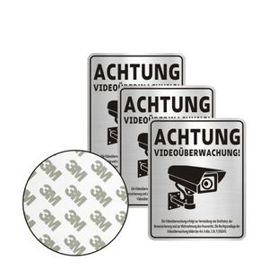 Panneau de surveillance rond en toile personnalisé en gros Panneau d'avertissement sérigraphie brossée Design minimaliste - Product Image 2