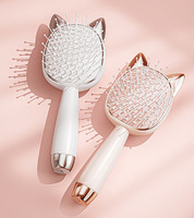 Brosse à cheveux à coussin d'air portable en plastique, masseur de cuir chevelu pour cheveux secs et humides, brosse démêlante pour les voyages et la maison
