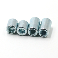 Entretoise ronde à filetage interne de haute précision, type écrou de barillet, avec douille hexagonale Torx, en acier zingué M2 M3 M4 M5 M6 M8