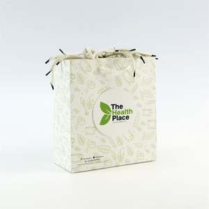 Sac en papier kraft KM avec fenêtre et poignée, logo personnalisable pour les magasins et les concepteurs de logos de marché - Product Image 4