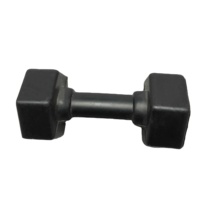Fabricant de balles anti-stress, logo personnalisé, mini haltère en mousse PU, jouet anti-stress, exercice de gym, cadeaux promotionnels, noir/couleur personnalisée, 10,1 cm