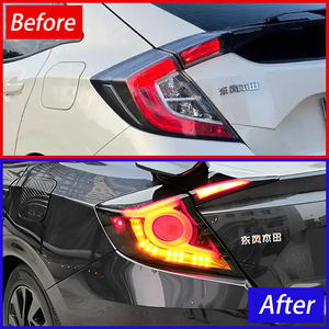 ไฟท้ายรถยนต์ LED สำหรับ Honda <span class=keywords><strong>Civic</strong></span> X ปี 2016-2021 รุ่น FK7 FK8 10th FC ไฟเบรกความสว่างสูง 100W อุปกรณ์อัพเกรดรถยนต์ใหม่ - Product Image 2