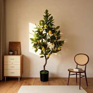 <span class=keywords><strong>Citronnier</strong></span> Artificiel en Pot de 120 cm, Fruits Réalistes, Design Moderne, Vente Directe Usine, Idéal pour Noël, la Saint-Valentin, Décoration Maison/Bureau - Product Image 1