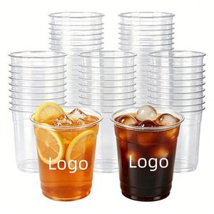 Venta al por mayor de fábrica: Vaso desechable de PET de pared simple de 700ml (24oz) de grado alimenticio para bebidas frías, té boba, café helado, con logotipo personalizado OEM - Product Image 1