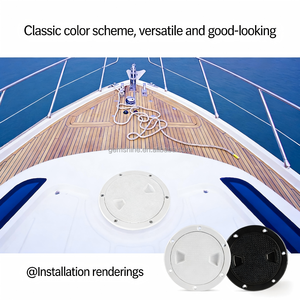 Couverture d'escotage <span class=keywords><strong>de</strong></span> bateau ronde <span class=keywords><strong>de</strong></span> 4, 6 et 8 pouces en ABS, <span class=keywords><strong>trappe</strong></span> d'inspection marine avec surface antidérapante et joint étanche - Product Image 2