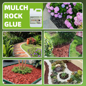 Colle pour paillis acrylique améliorée pour l'aménagement paysager - Liaison durable pour gravier de pois, bois et écorce, sans COV, prévient l'érosion - Product Image 6