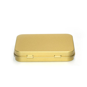 <span class=keywords><strong>88</strong></span>*60*16mm venta al por mayor pequeña caja de lata de Metal personalizada de oro Rectangular caja de lata de menta con tapa con bisagras para cortaúñas Gyro Badge - Product Image 4