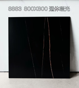 Pha lê đen đánh bóng 800x800mm sứ ngói 9mm firebrick chống TrượT HiệN ĐạI cho nội thất nhà sàn tường sản xuất thực vật - Product Image 5