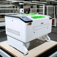 Machine de gravure laser CO2 compacte 7050 100W avec refroidisseur d'eau interne, découpeuse laser CNC tout-en-un de bureau pour petites entreprises