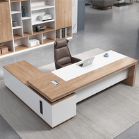 Bureau Ensembles Grand Bureau de direction d'angle Bureau moderne avec table d'appoint