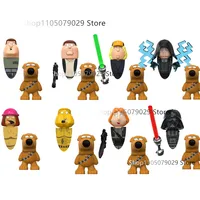Figuras de Acción de Family Guy, Peter, Bloques de Construcción, Mini Figuras de Plástico, Juguete de Construcción de 40 Piezas, Rompecabezas, Regalo para Mayores de 14 Años