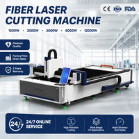 Machine de découpe laser à fibre automatique industrielle CE CNC 1500W-3000W Cypcut pour acier inoxydable, acier au carbone, aluminium, plaque métallique