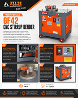 Machine à cintrer les étriers en acier au carbone automatique haute productivité 380V 220V personnalisée en usine GF42