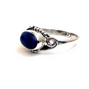 Handmade Indian 925 Sterling Silver <b>Lapis</b> <b>Lazuli</b> Gemstone <b>Rings</b> Available in All Sizes Fashion <b>Rings</b> Engagement <b>Rings</b> for Women - Product Image 3