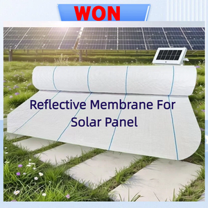 WON Panel <span class=keywords><strong>solar</strong></span> Estación de energía Cubierta de piso Anti-UV Película reflectante <span class=keywords><strong>solar</strong></span> de larga duración Estera de hierba reflectante blanca - Product Image 2