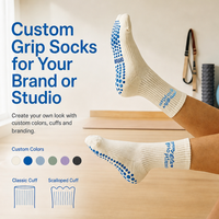 Chaussettes de Pilates personnalisées antidérapantes, très élastiques, respirantes, confortables, avec logo personnalisé, pour le yoga et la barre, toutes saisons
