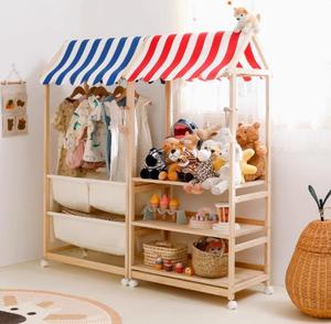 Armoire <span class=keywords><strong>de</strong></span> <span class=keywords><strong>rangement</strong></span> <span class=keywords><strong>pour</strong></span> vêtements <span class=keywords><strong>de</strong></span> bébé avec aire <span class=keywords><strong>de</strong></span> jeu, organisateur <span class=keywords><strong>de</strong></span> jouets <span class=keywords><strong>pour</strong></span> chambre d'enfant - Product Image 2
