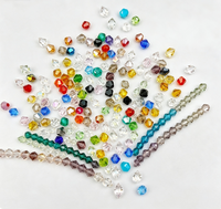 Perles de cristal bicones facettées 2/4/6/8 mm, brillantes et polies, perles en vrac, fabrication OEM personnalisée, vente en gros, livraison directe d'usine