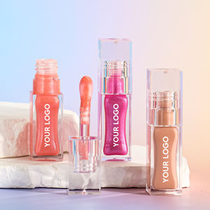 Brillo de labios transparente Etiqueta privada Cabezal de cepillo grande Vegano Alta calidad Bajo Moq Venta al por mayor Tubos de brillo de labios transparentes - Product Image 2