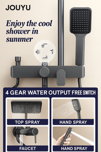 Ensemble de <span class=keywords><strong>douche</strong></span> à main avec affichage numérique pour piano, vente chaude, entièrement en laiton chromé, robinet à jet de pluie à poignée unique pour hôtel, valve en céramique à débit régulé - Product Image 4