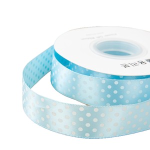 Cinta de poliéster brillante de 2.5cm con lunares, de una sola cara, para lazos de pelo DIY, manualidades, decoración de festivales infantiles, venta al por mayor - Product Image 5