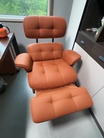 Fauteuil inclinable électrique en cuir véritable de qualité supérieure avec support ergonomique pour le bureau à domicile, les jeux et le travail sur ordinateur