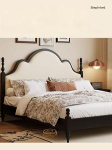 <span class=keywords><strong>Lit</strong></span> double en chêne massif, style campagnard américain rétro de luxe, avec colonnes romaines sculptées, rembourrage doux, <span class=keywords><strong>lit</strong></span> <span class=keywords><strong>mural</strong></span> moderne - Product Image 4