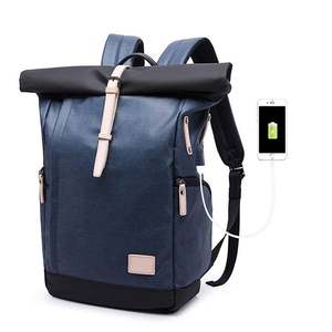 Recycled Plastic Bottles Sports Rolltop Travel Rucksack <b>Roll</b> <b>Top</b> <b>Backpack</b> - Product Image 5