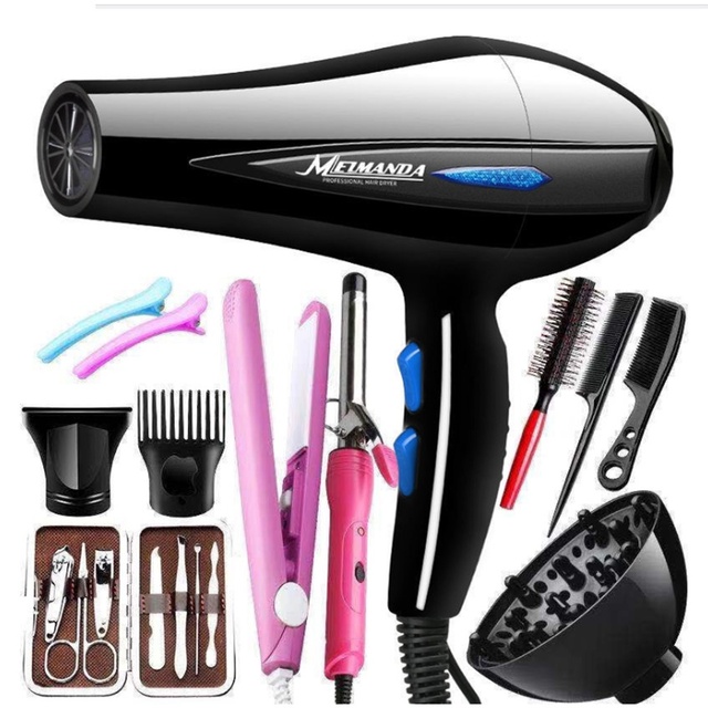Wholesale Household Electric Hair Dryer Complete Set of Accessories  Paired with a 1000W Hair Dryer