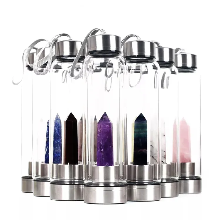 Wholesale High Quality healing crystal tower bottles crystal water bottle