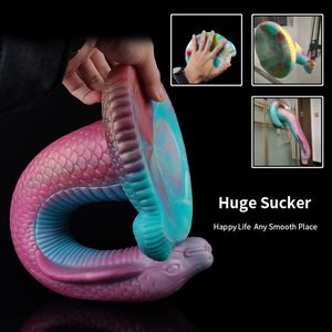 Nouveau gode énorme Long en forme <span class=keywords><strong>de</strong></span> Cobra réaliste, fantaisie géante, <span class=keywords><strong>serpent</strong></span>, écailles <span class=keywords><strong>de</strong></span> pénis, Texture <span class=keywords><strong>de</strong></span> gros Dong, Plug Anal en Silicone souple, jouet sexuel - Product Image 2