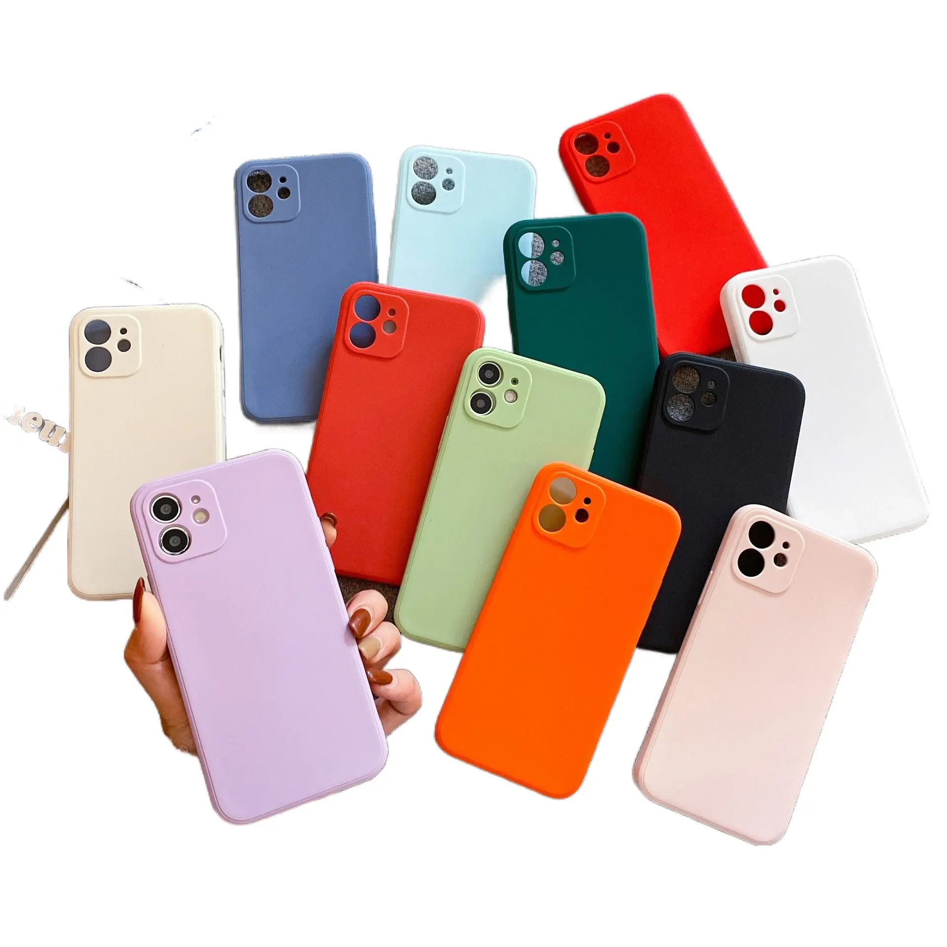 New Arrival hot Shockproof Soft TPU phone case pure black phone cover for iPhone 12 13 11 14 pro max