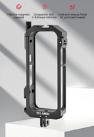 Étui de protection en métal pour Insta360 X3 Frame Rig avec support de chaussure froide pour accessoires de caméra d'action Insta 360 X3