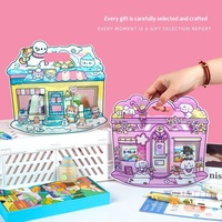 Sac à fermeture éclair en forme de maison pour chiot mignon, pochette portable à motif de dessin animé pour collations, bonbons et cadeaux, idéal pour les fêtes d'anniversaire des enfants