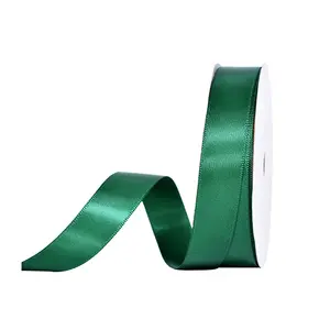 13MM green gift wrapping elastic band bow packaging satin ribbon Chocolate bow for food jewelry packaging
