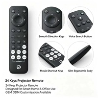 Télécommande vocale intelligente pour projecteur JCXK 24 touches, télécommande universelle sans fil IR avec personnalisation OEM ODM