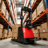 JEEDA AGV Kendaraan Pandu Otomatis AGV Forklift XPL201 Robot Penanganan Pengangkat Atas yang Dapat Disesuaikan dengan Garansi 1 Tahun