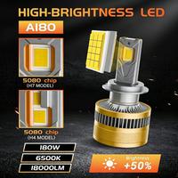 Phares LED de voiture SunRise A180 880 12V 360W 18000LM 6500K Double tube en cuivre Nouveaux IP67 Étanche Haute luminosité Plug and Play