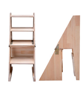 Silla Plegable Moderna de Madera <span class=keywords><strong>para</strong></span> Biblioteca con Escalera y Capacidad <span class=keywords><strong>para</strong></span> 375 Libras y 1 Año de Garantía - Product Image 4