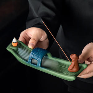 Nuevo quemador <span class=keywords><strong>de</strong></span> incienso <span class=keywords><strong>de</strong></span> cerámica con diseño <span class=keywords><strong>de</strong></span> <span class=keywords><strong>pesca</strong></span> para ancianos: recipiente <span class=keywords><strong>de</strong></span> incienso <span class=keywords><strong>de</strong></span> reflujo y palo para la ceremonia del té - Product Image 3