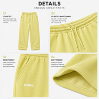 Pantalon de jogging droit personnalisé pour homme en molleton de coton premium, taille élastique, coupe ample et empilée, service OEM ODM