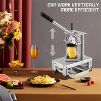 Commerciële Frietsnijder Roestvrijstalen Aardappelstrips Snijmachine Groentefruit Aardappelchips Handpers Snijmachine