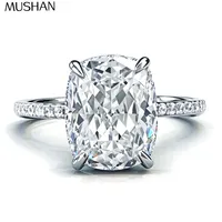 Bague de mariage MuShan en argent sterling 925 avec diamant Moissanite couleur D VVS1 pour femme, bijoux fins brevetés MST