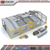 Bâtiments préfabriqués en structure légère en acier Qingdao SuperM, kits d'ateliers avec garantie de plus de 5 ans